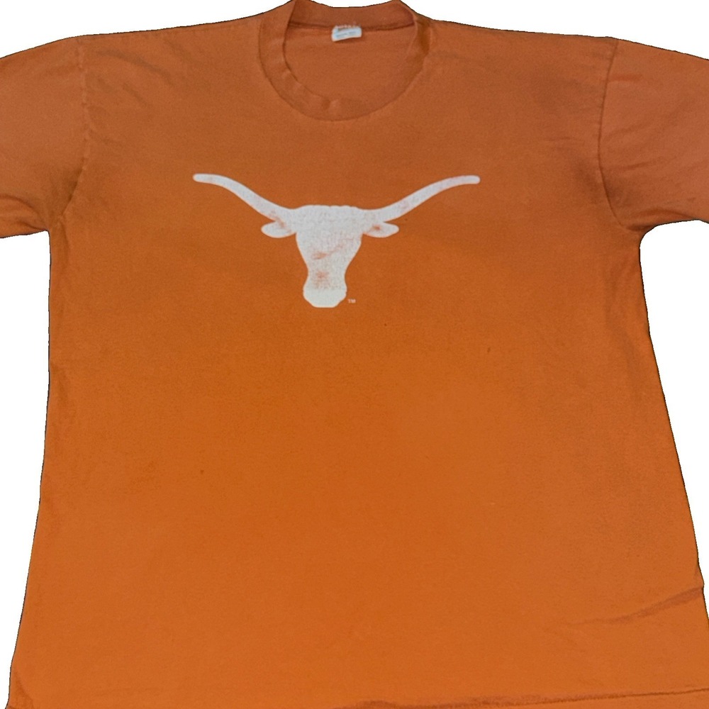 VTG UT Texas Longhorns Mens XL T-Shirt Made in USA Single Stitch Grunge